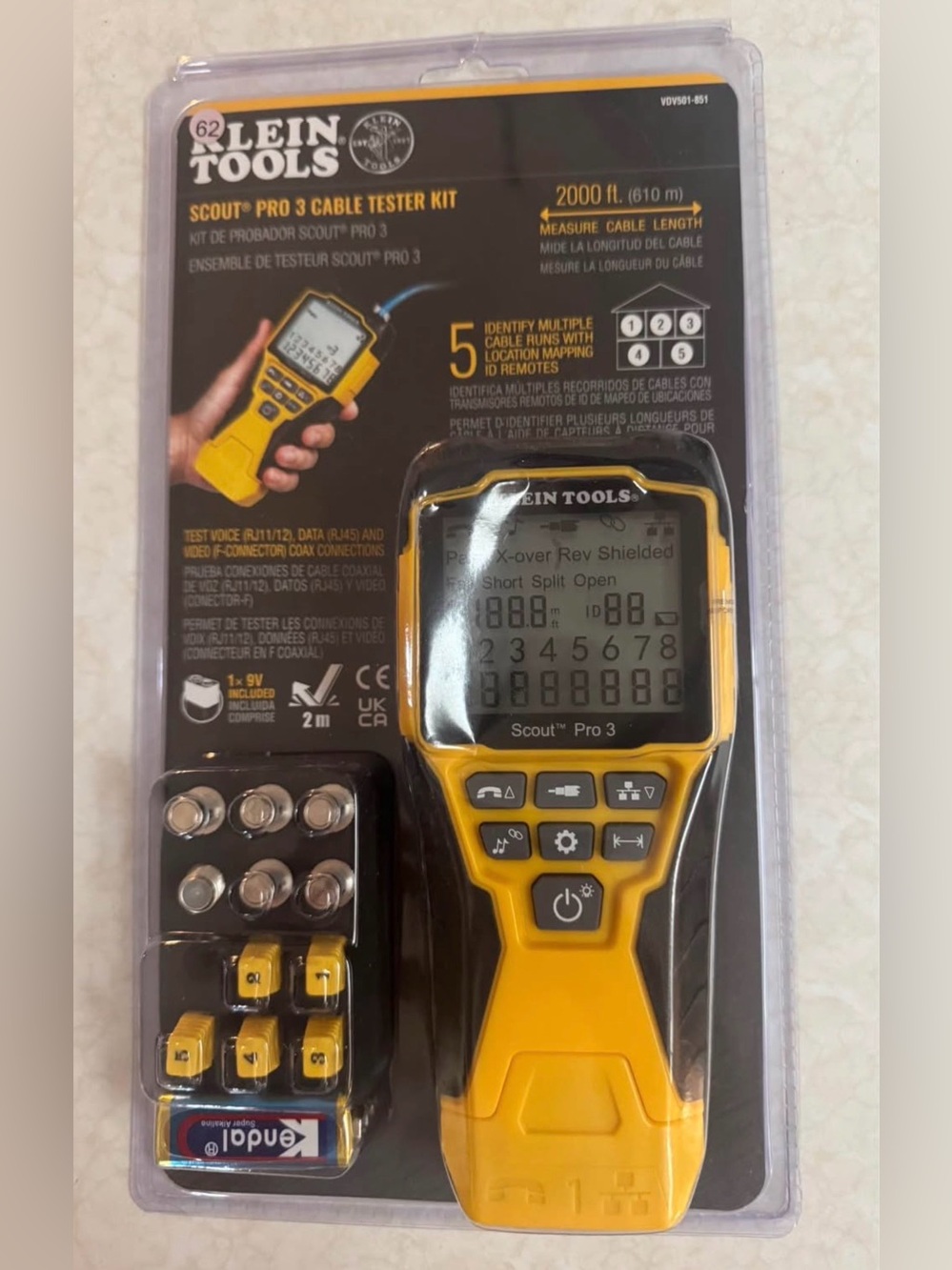 Sealed Klein Tools Scout Pro 3 Cable Tester Kit - VDV501-851